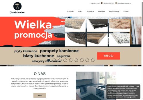 Zakład kamieniarski Jaskiniowiec (blaty, schody, szafy) Zakład kamieniarski Jaskiniowiec (blaty, schody, szafy)