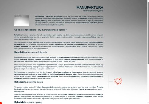 Manufaktura, jak wygląda proces produkcji Manufaktura, jak wygląda proces produkcji