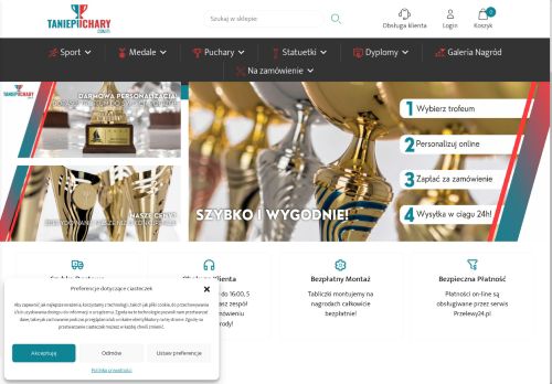 Trofea Sportowe: Puchary, Medale, Statuetki tanio Trofea Sportowe: Puchary, Medale, Statuetki tanio