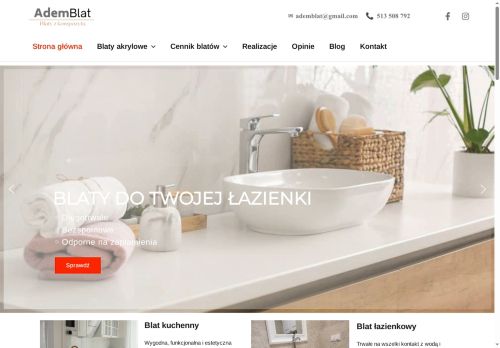 Ademblat Blaty kompozytowe z pomiarem i montażem