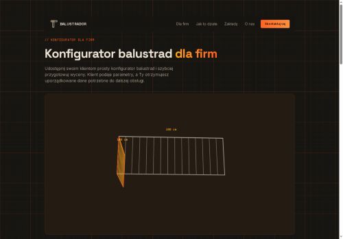 Balustrador konfigurator balustrad dla firm