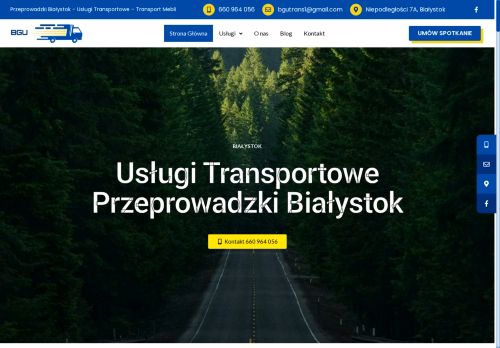 BGU Przeprowadzki Białystok Bagazowka Transport