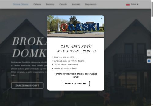 Brokatowe domki: Całoroczne domki w Gąskach