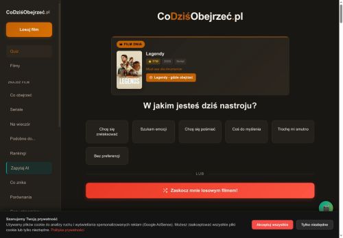 CoDzisObejrzec rekomendacje filmów i seriali o