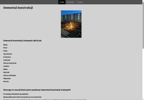 Demontaż konstrukcji stalowych