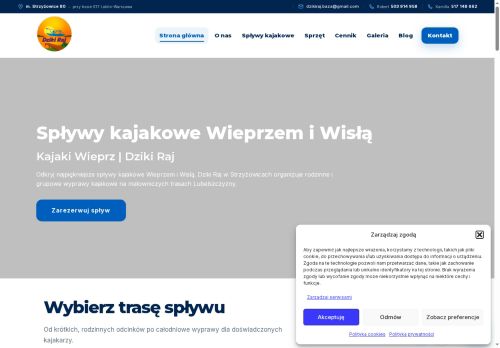 Spływy kajakowe Wieprzem i Wisłą Dziki Raj