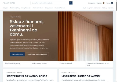 Firany Witex firany zasłony i szycie na wymiar