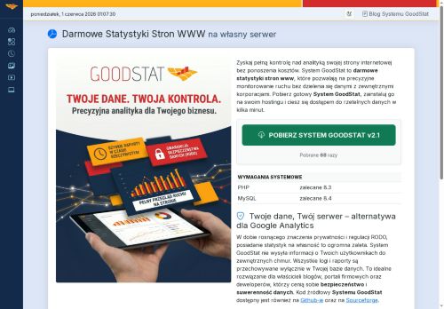 System GoodStat: Prywatne Statystyki Stron