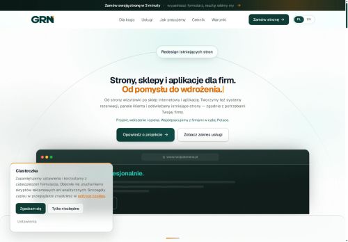 GRN Studio: Strony internetowe Kętrzyn, Pisz i Re