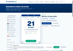 Kalendarz.pro kalendarz online, święta i blog