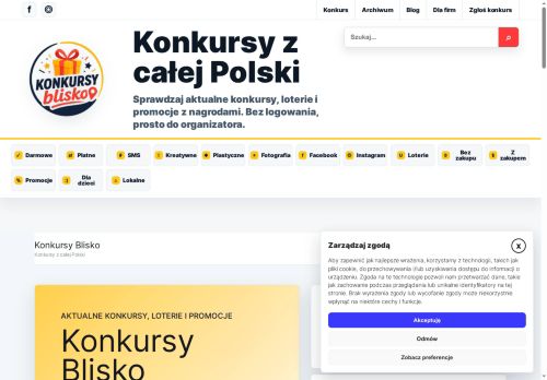 Konkursy Blisko aktualne konkursy online