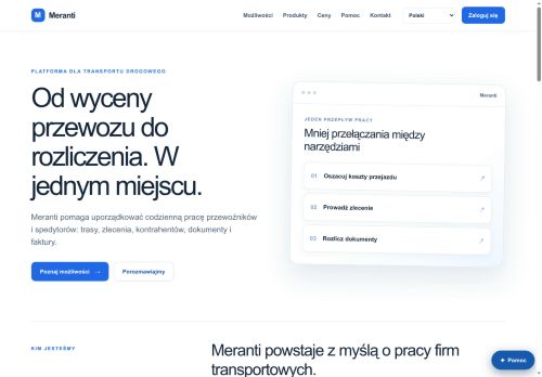 Meranti TMS system dla transportu i spedycji