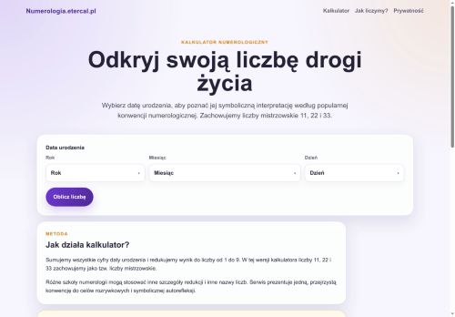 Numerologia. Liczba dla konkretnej daty urodzenia