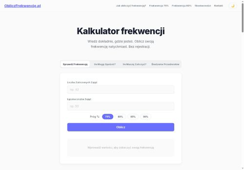 Oblicz Frekwencję