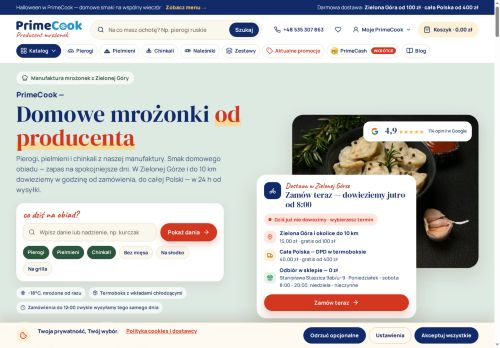 PrimeCook sklep z mrożonkami i dostawą w Polsce