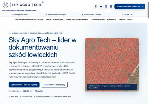 Sky Agro Tech szacowanie szkód łowieckich dronem