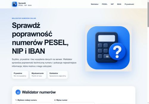 Sprawdzanie poprawności technicznej PESEL, NIP