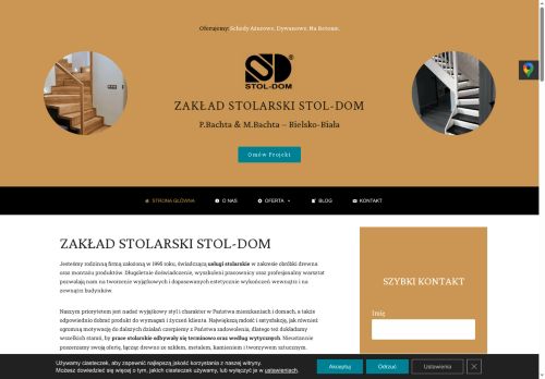 Stol Dom P i M Bachta Schody Drewniane Balustrady