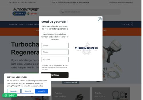 Regeneracja turbosprężarek skup/sprzedaż
