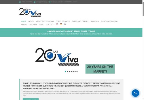 Viva Zip: zamki, suwadła i taśmy rzepowe